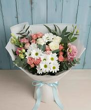 Букет цветов из:  Розы, Лизиантусы и Хризантемы в Белгороде