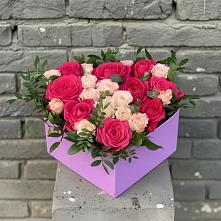 Цветочная композиция из Розы в коробке #REPLACE_PRED# Белгороде