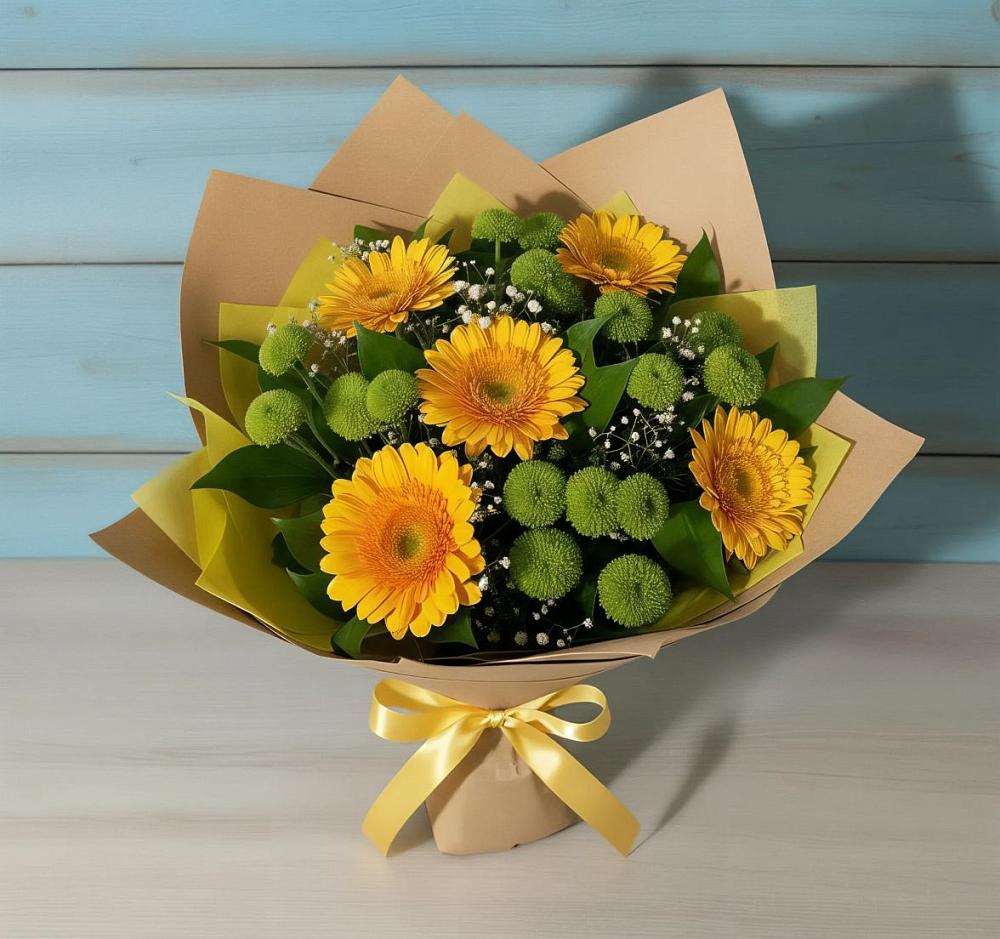 Букет цветов из: Герберы и Хризантемы в Белгороде
