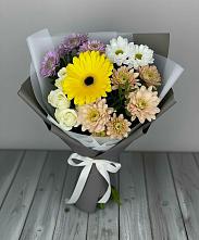 Букет цветов из:  Розы, Герберы и Хризантемы в Белгороде