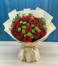 Букет цветов из:  Розы и Хризантемы в Белгороде