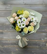 Букет цветов из:  Альстромерии, Розы и Хризантемы в Белгороде