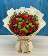 Букет цветов из:  Розы и Хризантемы в Белгороде