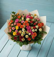 Букет Микс из разноцветных кустовых роз #REPLACE_PRED# Белгороде